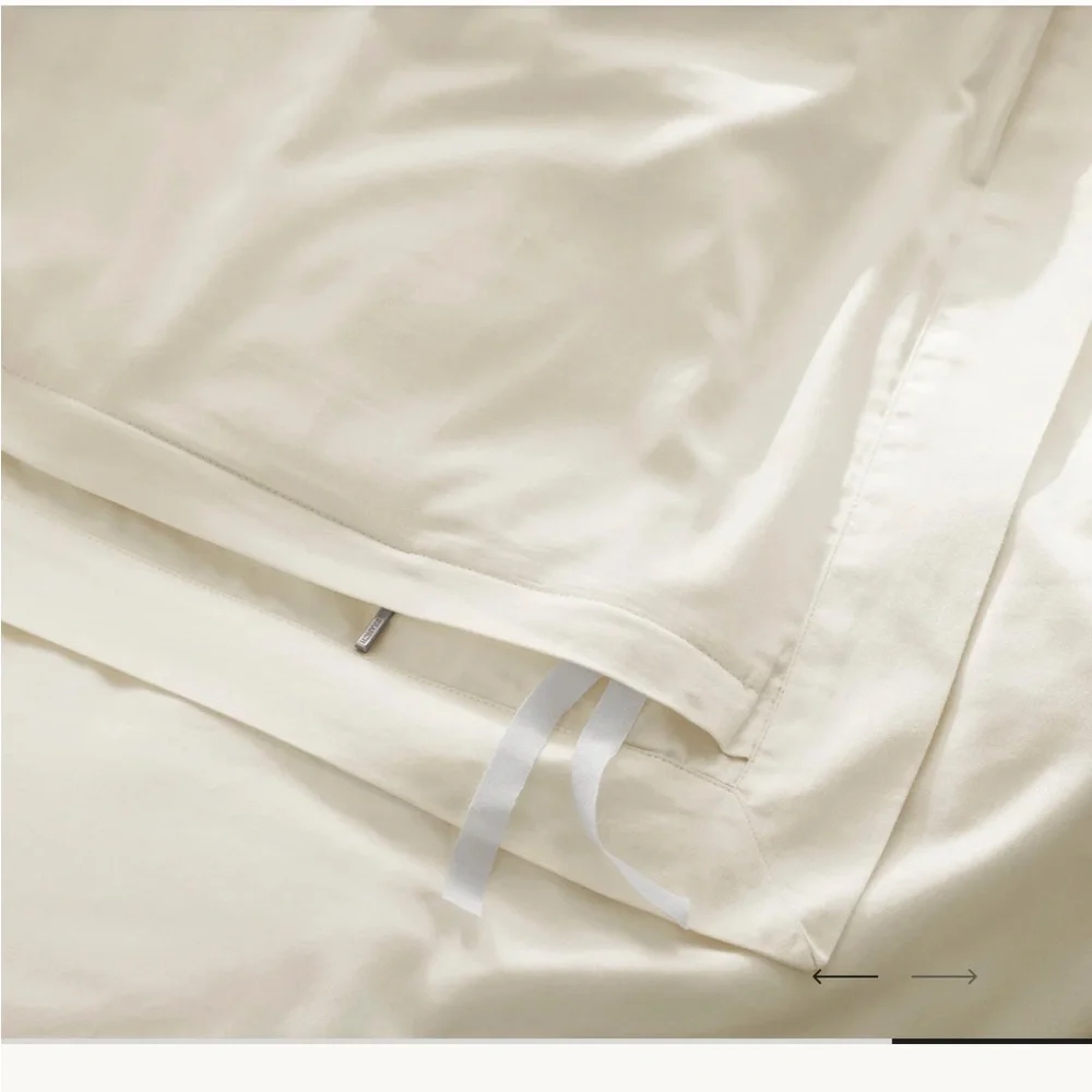 NEW Boll & Branch Signature Hemmed Duvet Cover Organic Cotton Full/ Queen